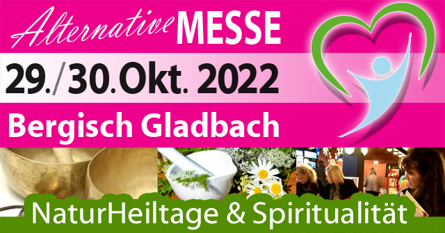 Gewinnspiel: 3 x 2 Eintrittskarten für die NaturHeiltage & Spiritualität in Bergisch Gladbach vom 29.-30. Oktober 2022