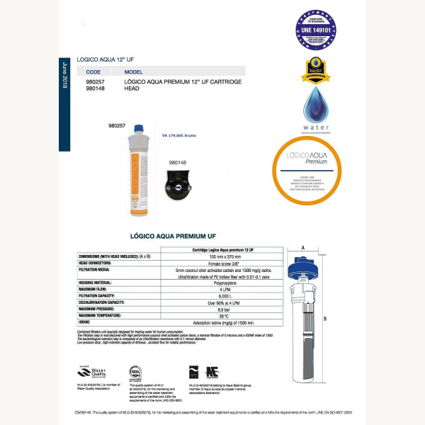Trinkwasserfilter LOGICO AQUA Block-Aktivkohlefilter – Bild 9