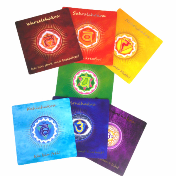 Chakra Kartenset für alle 7 Chakren - HerzChakra Farbe grün - Maren Klessen