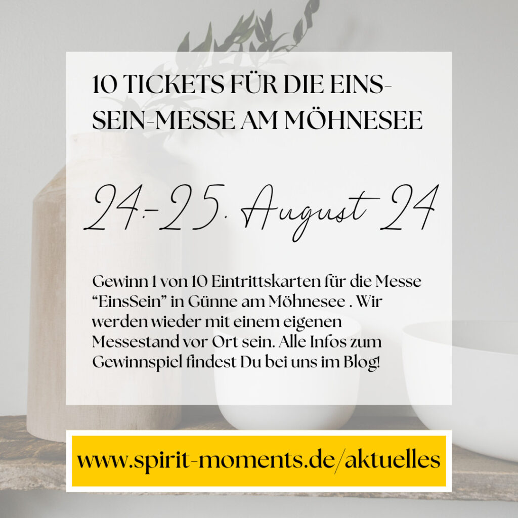 Gewinnspiel: 10 Eintrittskarten für die EinsSein-Messe in Günne am Möhnesee vom 24.-25. August 2024