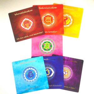 Chakra Kartenset für alle 7 Chakren - HerzChakra Farbe pink - Maren Klessen