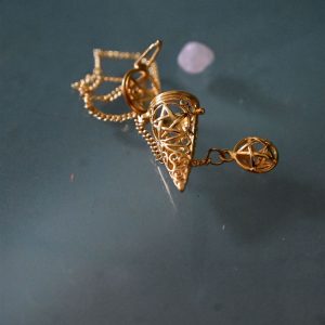 Zeichenpendel Pentagramm goldfarben  10 gr. - Dorothee Zopp